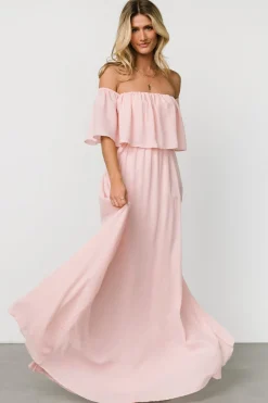Best Baltic Born Diana Off Shoulder Maxi Dress | Blush
