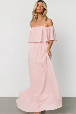 Best Baltic Born Diana Off Shoulder Maxi Dress | Blush