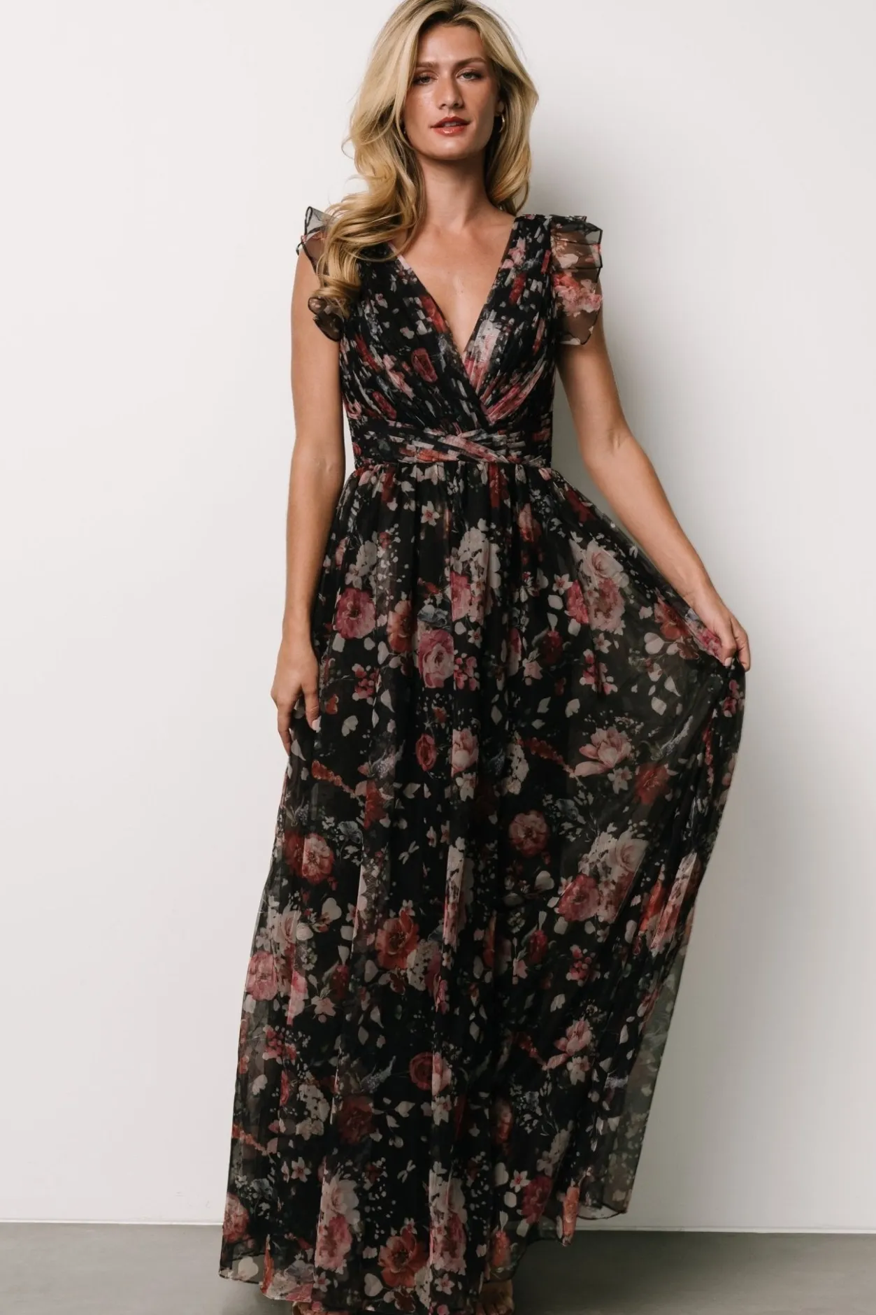Clearance Baltic Born Dimitra Maxi Dress | Black Floral BlackFloral