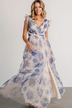 New Baltic Born Dimitra Maxi Dress | Natural + Slate Floral Natural+SlateFloral