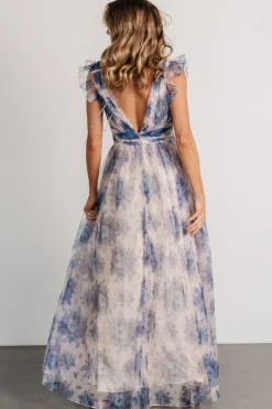 New Baltic Born Dimitra Maxi Dress | Natural + Slate Floral Natural+SlateFloral