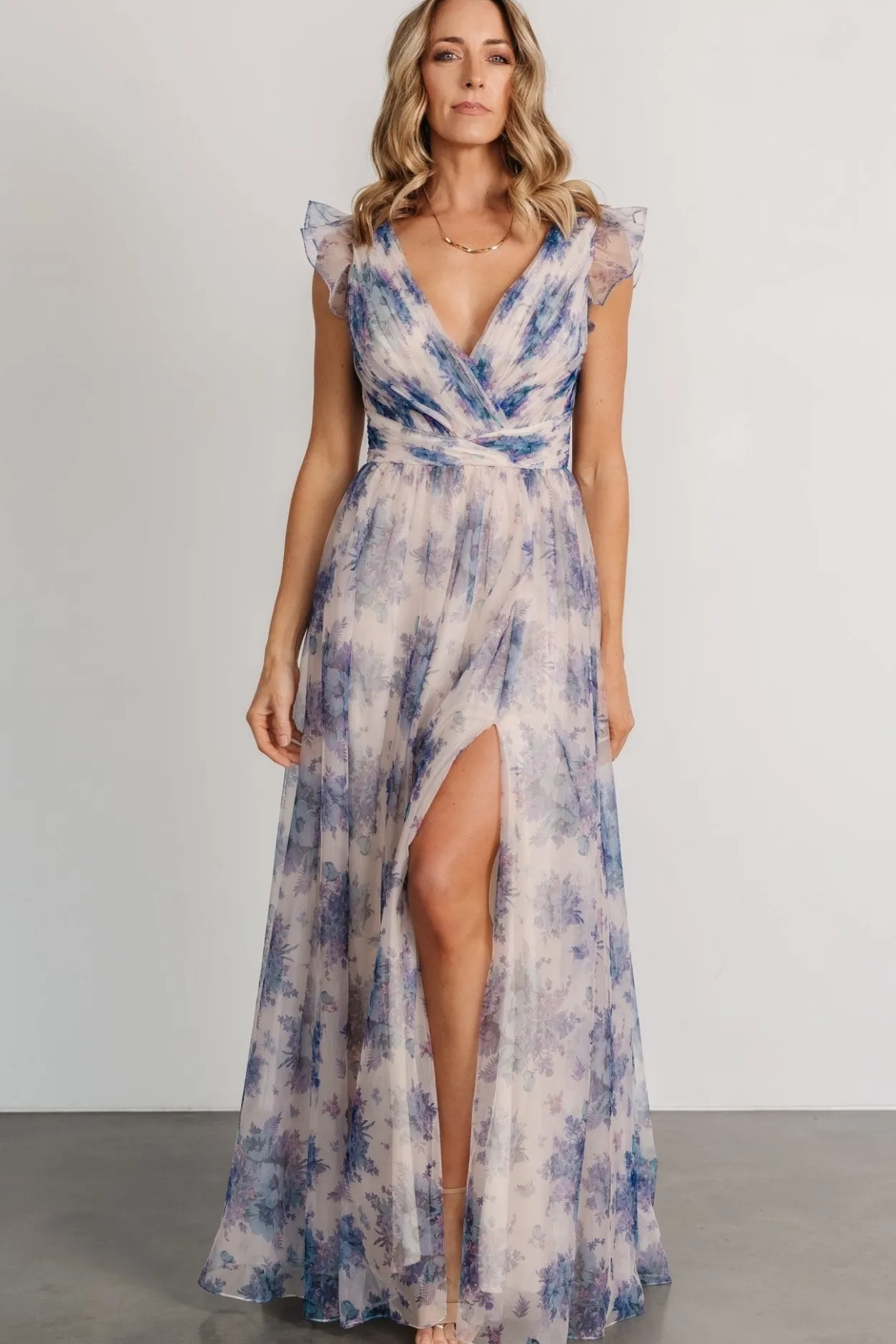 New Baltic Born Dimitra Maxi Dress | Natural + Slate Floral Natural+SlateFloral