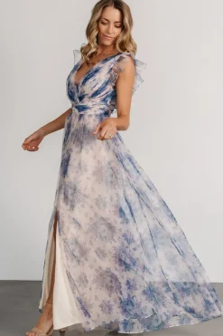 New Baltic Born Dimitra Maxi Dress | Natural + Slate Floral Natural+SlateFloral