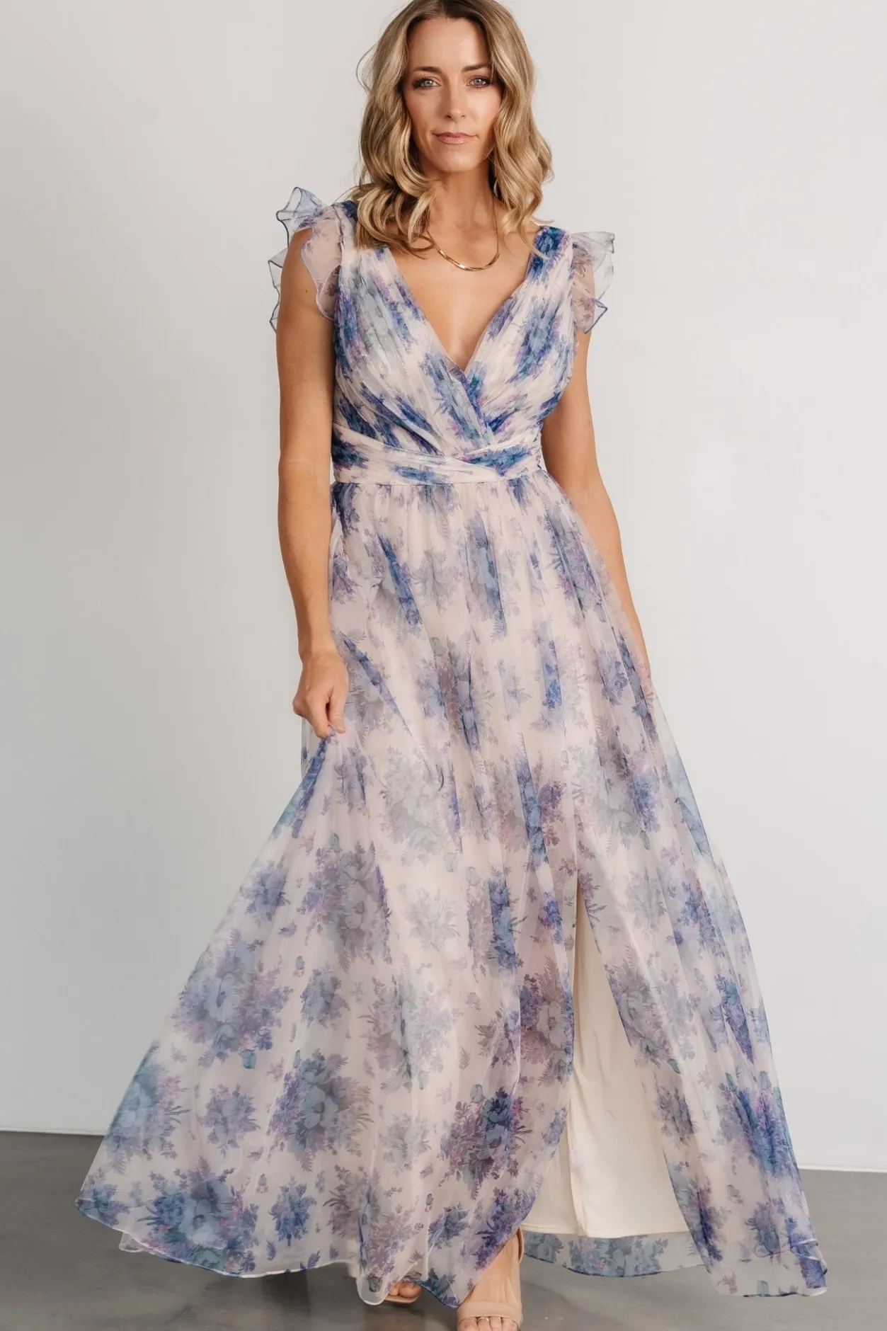 New Baltic Born Dimitra Maxi Dress | Natural + Slate Floral Natural+SlateFloral