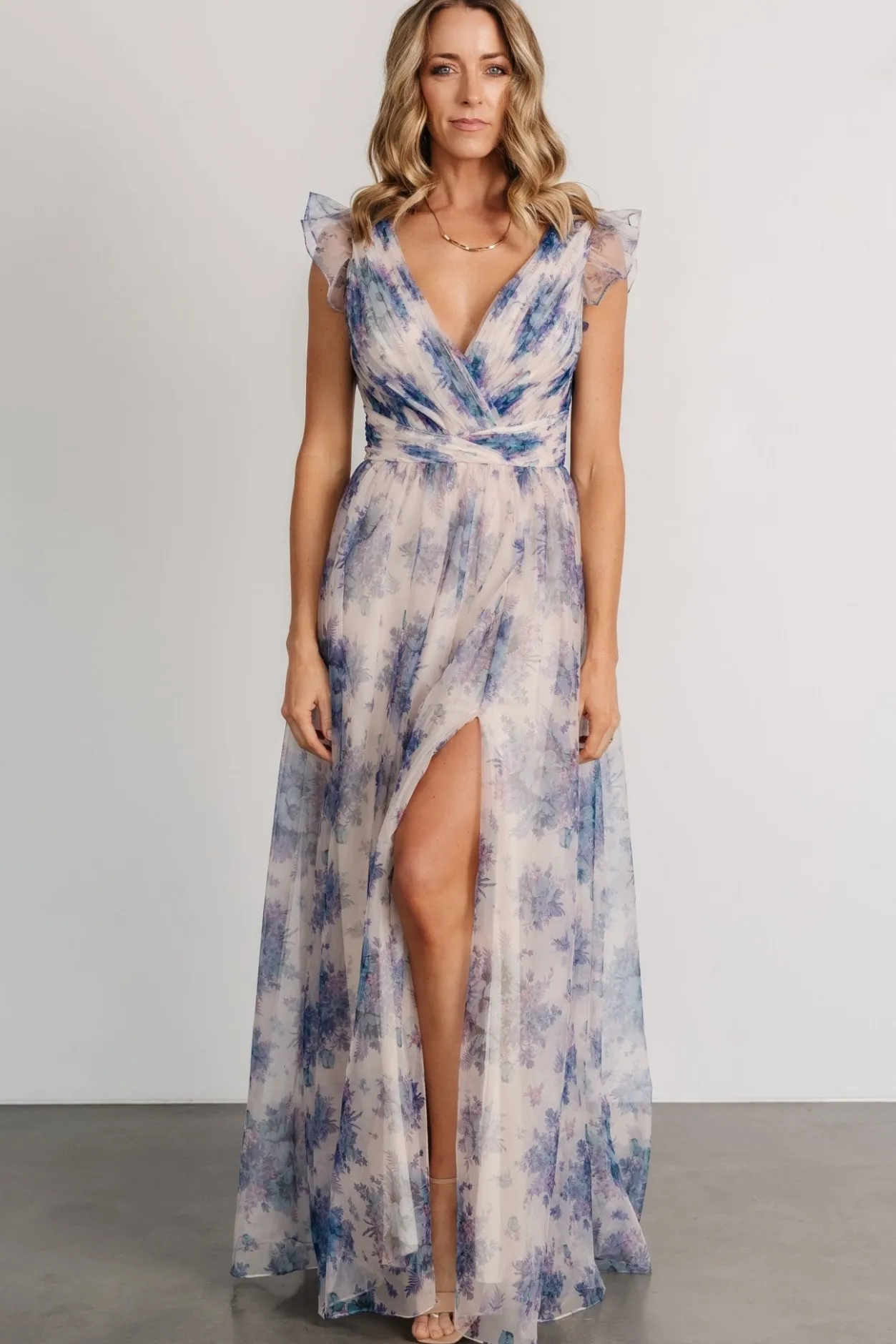 New Baltic Born Dimitra Maxi Dress | Natural + Slate Floral Natural+SlateFloral