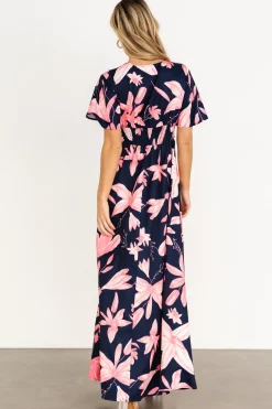 Fashion Baltic Born Dina Maxi Dress | Navy + Pink Floral Navy+PinkFloral