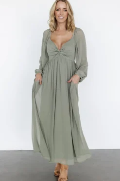 Hot Baltic Born Dione Midi Dress | Dusty Olive DustyOlive