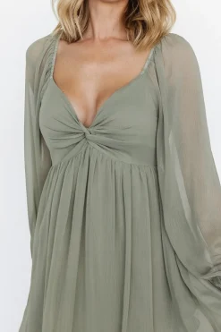 Hot Baltic Born Dione Midi Dress | Dusty Olive DustyOlive