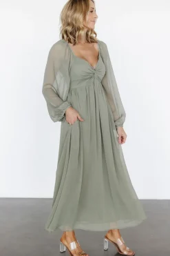 Hot Baltic Born Dione Midi Dress | Dusty Olive DustyOlive