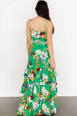 New Baltic Born Dolores Ruffle Maxi Dress | Green Multi GreenMulti