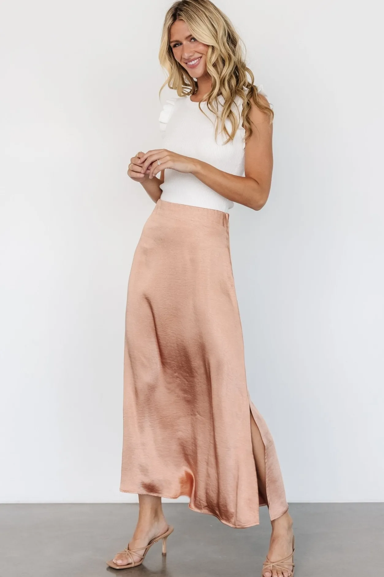 Sale Baltic Born Dominga Satin Skirt | Light Copper LightCopper