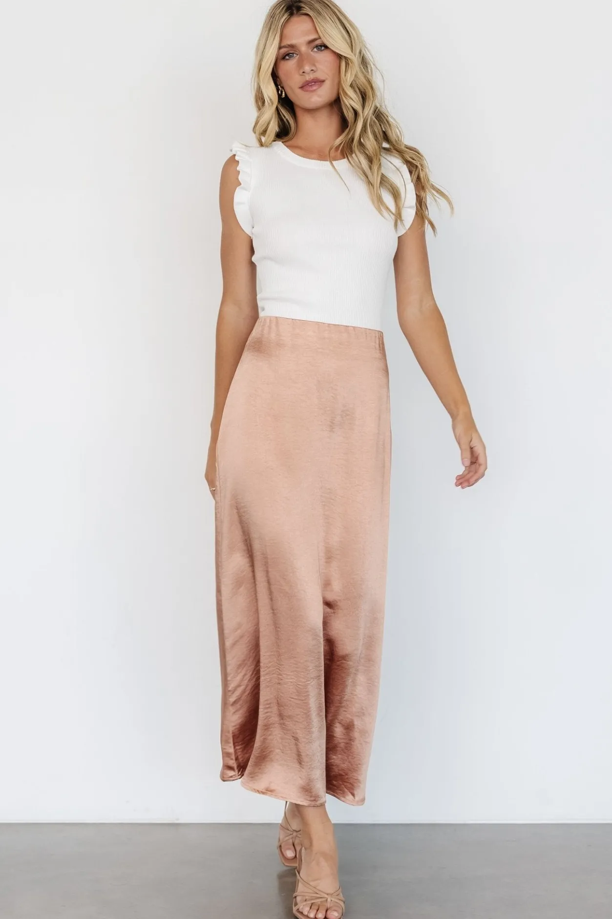 Sale Baltic Born Dominga Satin Skirt | Light Copper LightCopper