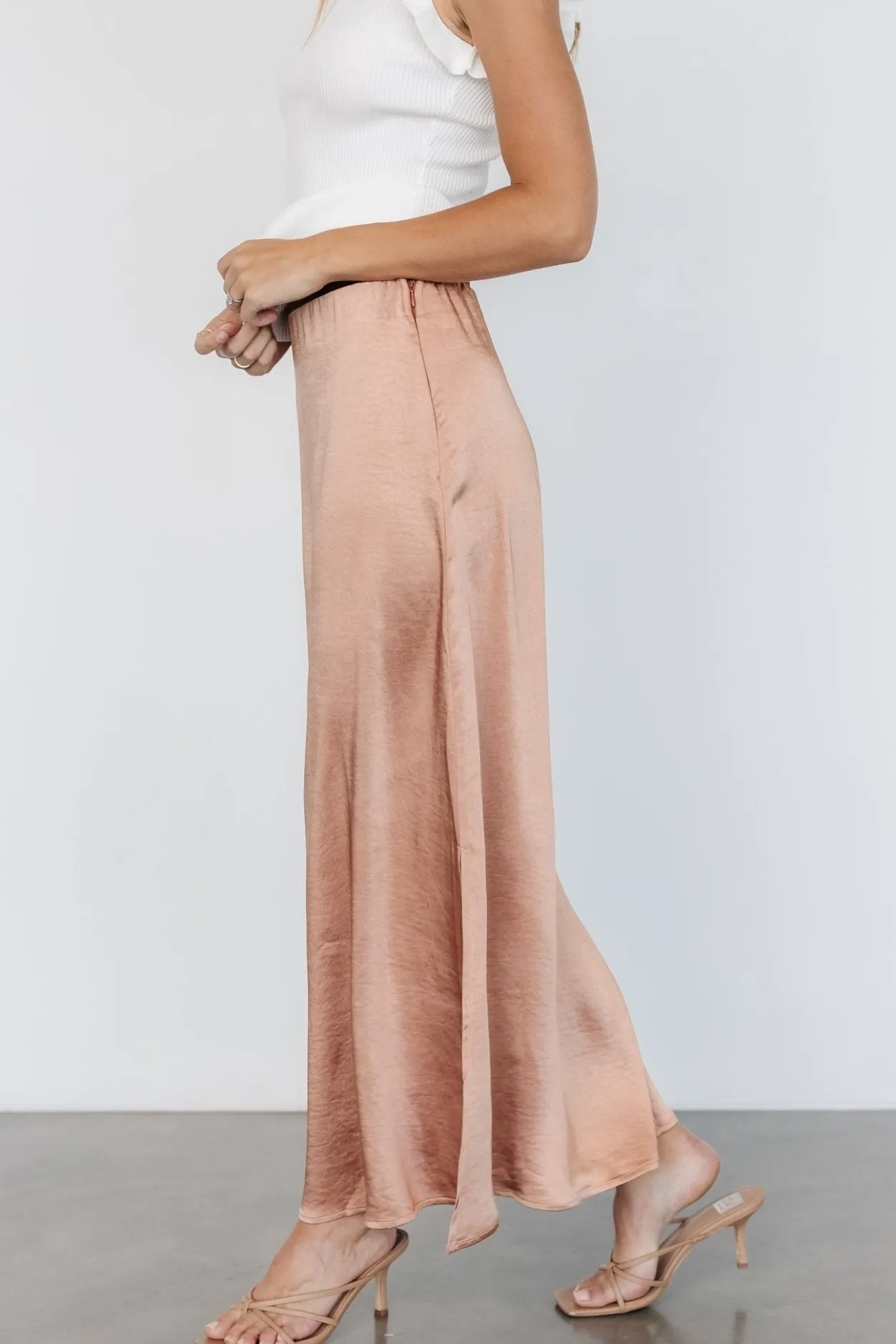 Sale Baltic Born Dominga Satin Skirt | Light Copper LightCopper