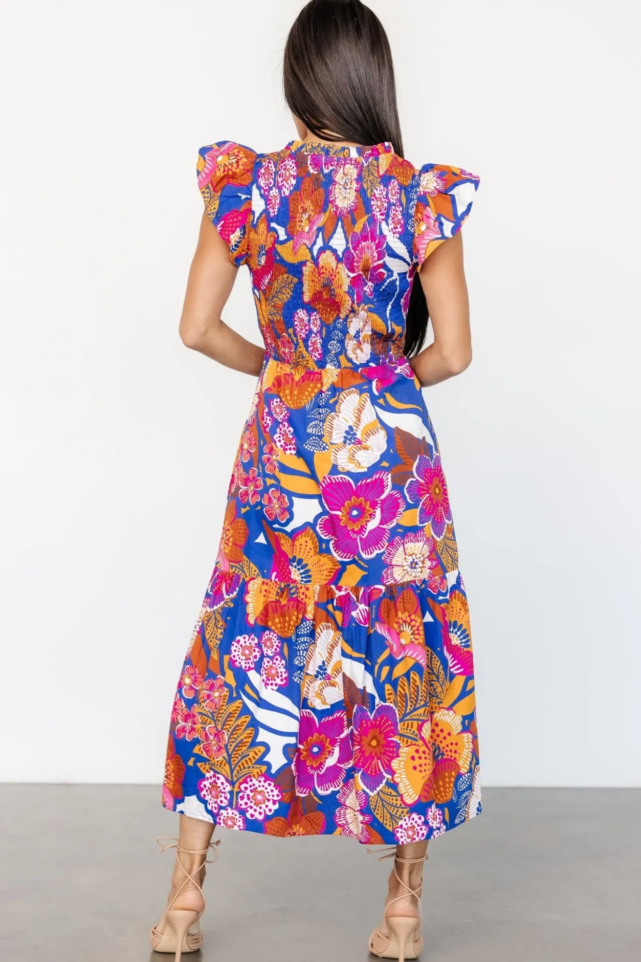 New Baltic Born Dominique Midi Dress | Cobalt + Fuchsia Multi Cobalt+FuchsiaMulti