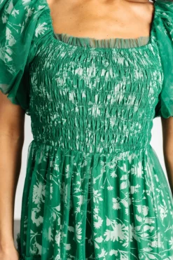 Discount Baltic Born Doria Tulle Floral Maxi Dress | Green