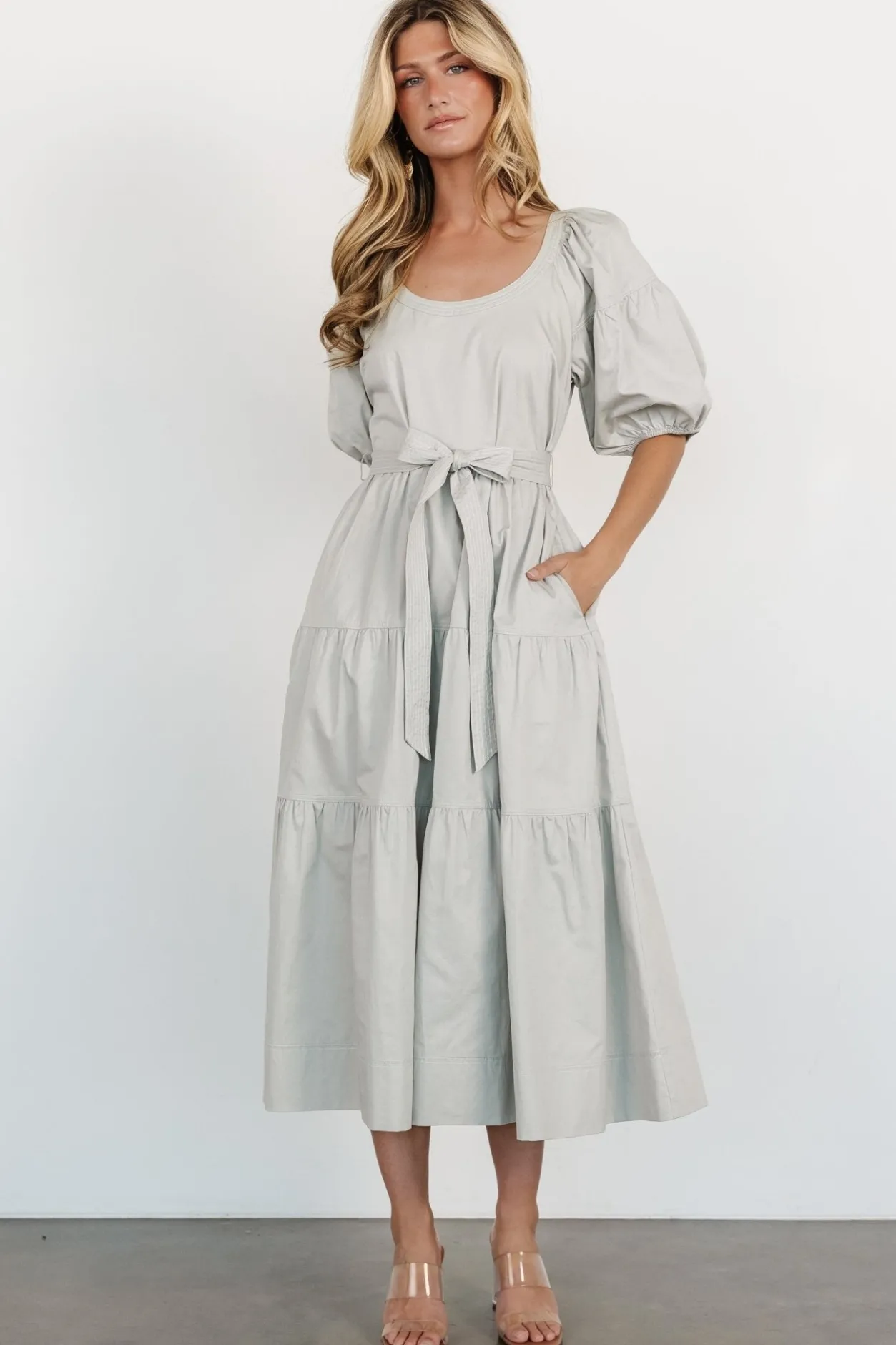 New Baltic Born Dorothy Poplin Maxi Dress | Sage