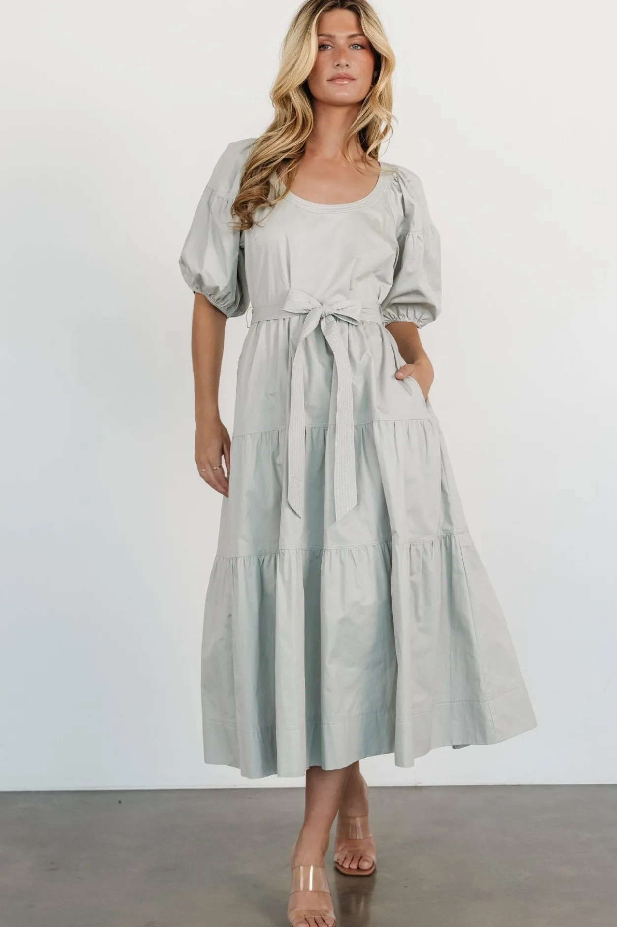 New Baltic Born Dorothy Poplin Maxi Dress | Sage