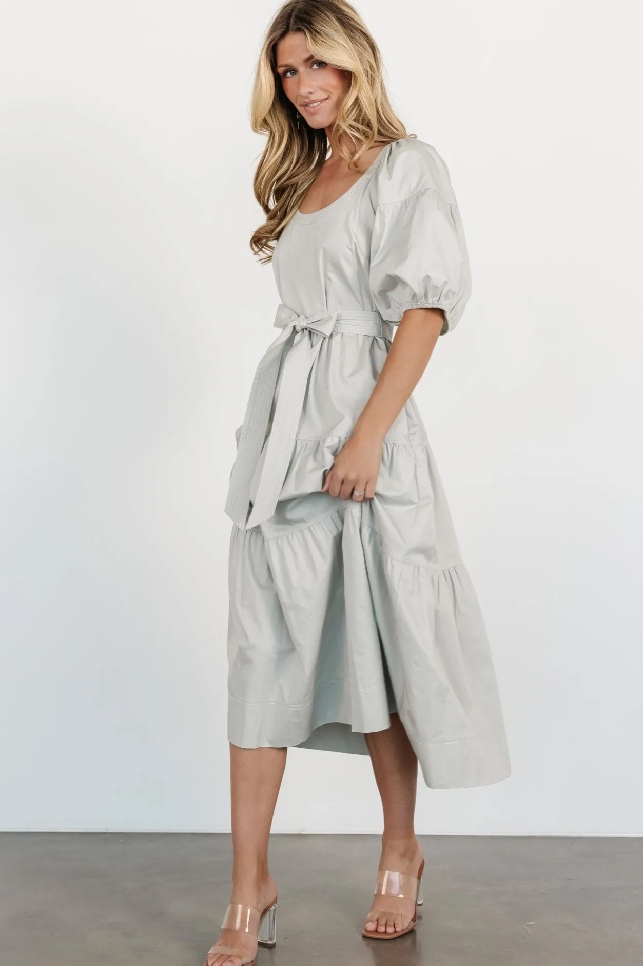 New Baltic Born Dorothy Poplin Maxi Dress | Sage