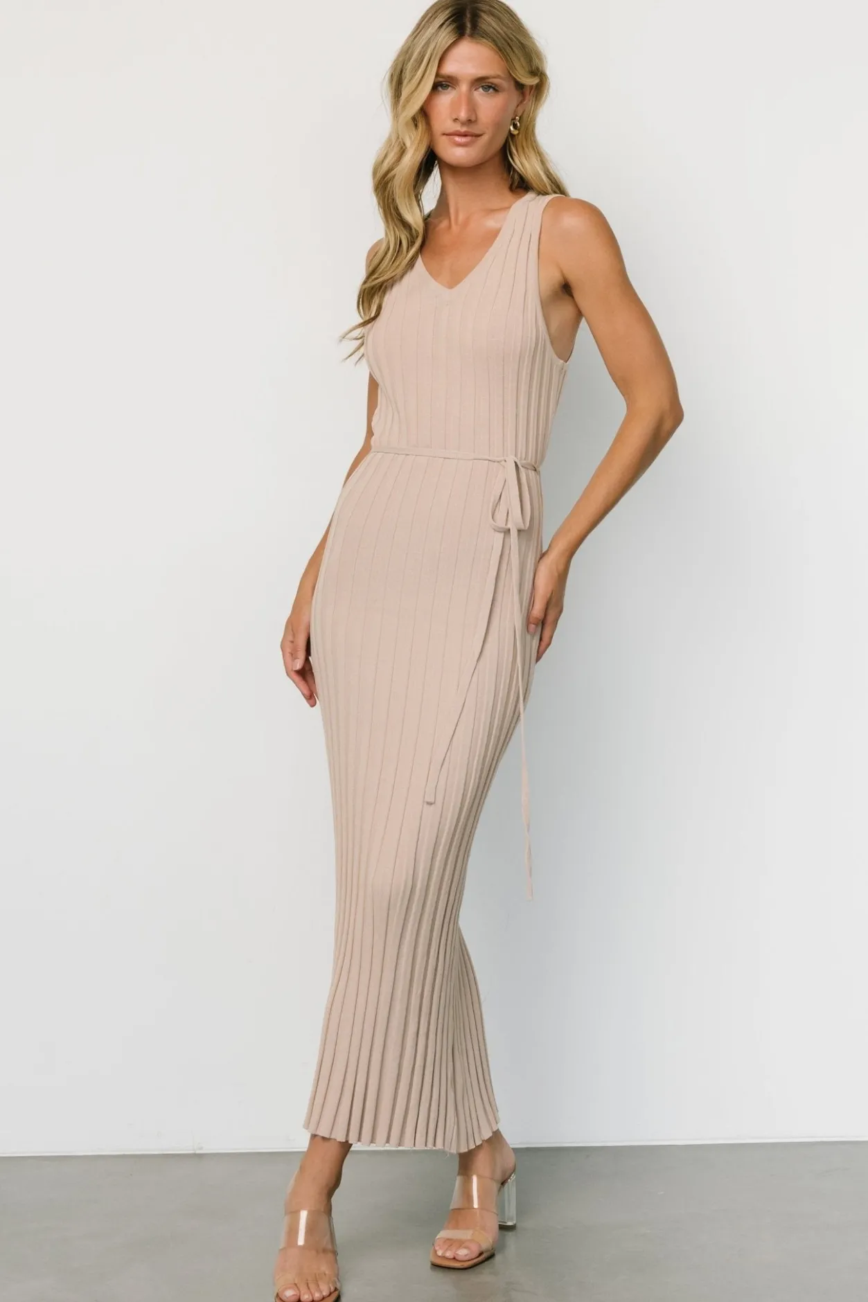 Best Baltic Born Drew Ribbed Knit Dress | Natural