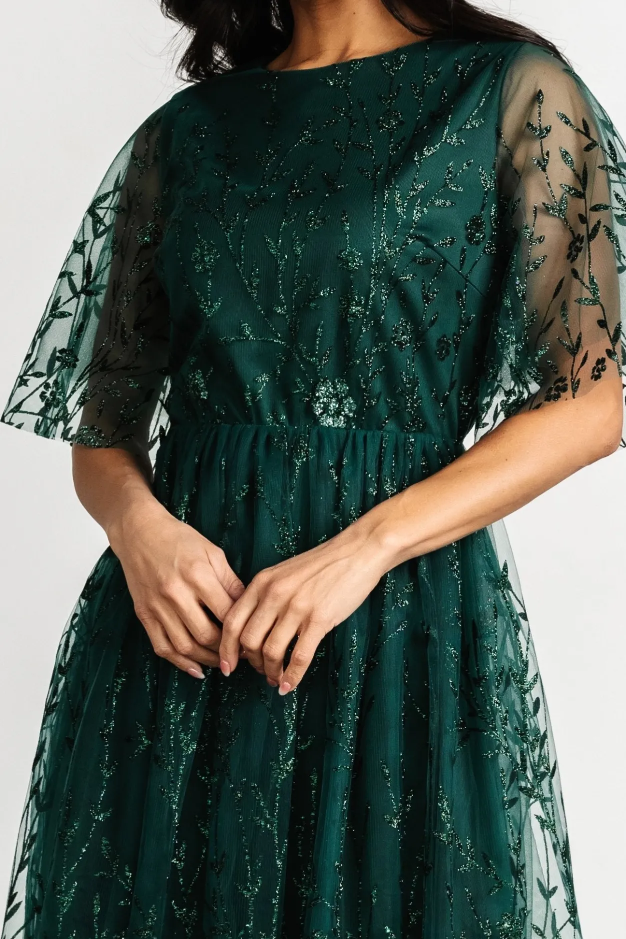 Best Baltic Born Duchess Tulle Dress | Dark Green Sparkle DarkGreenSparkle