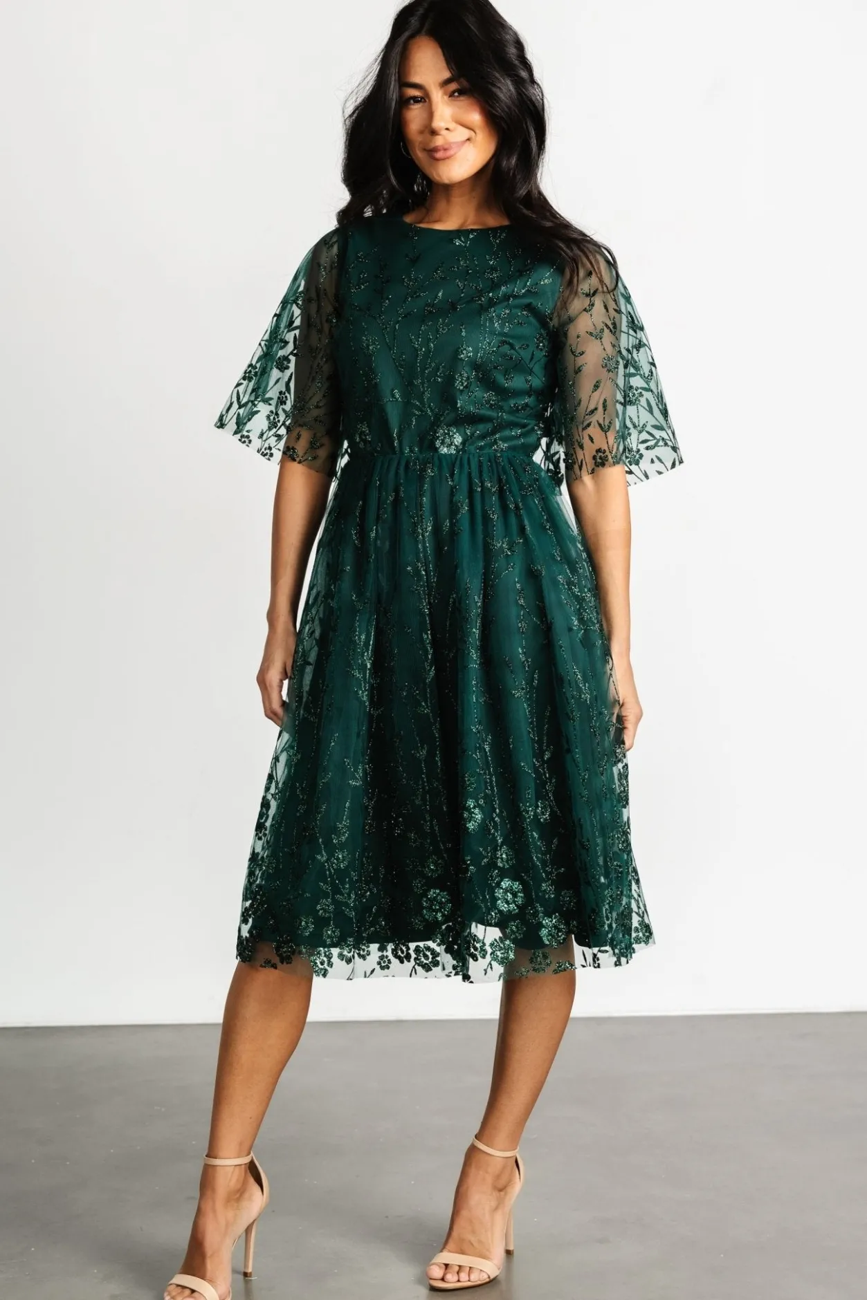 Best Baltic Born Duchess Tulle Dress | Dark Green Sparkle DarkGreenSparkle