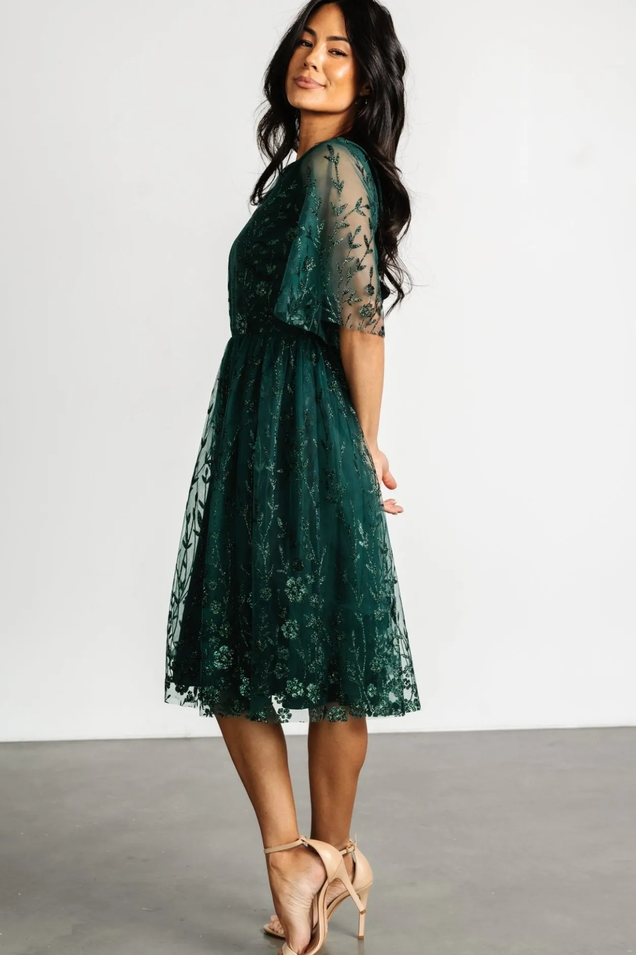 Best Baltic Born Duchess Tulle Dress | Dark Green Sparkle DarkGreenSparkle