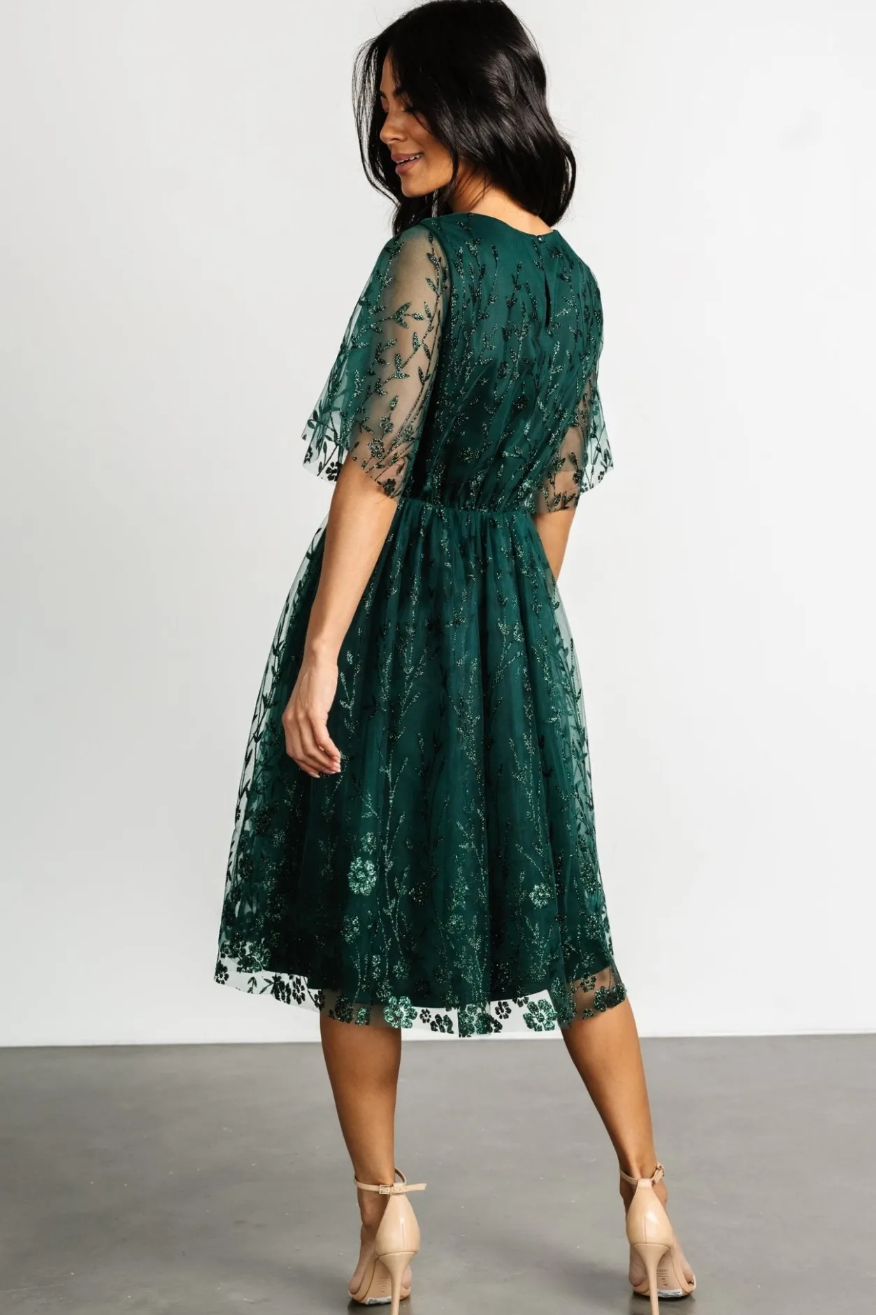 Best Baltic Born Duchess Tulle Dress | Dark Green Sparkle DarkGreenSparkle