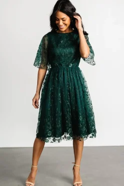 Best Baltic Born Duchess Tulle Dress | Dark Green Sparkle DarkGreenSparkle