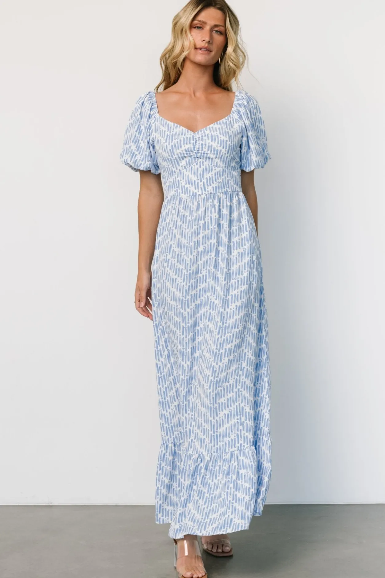 Discount Baltic Born Durban Maxi Dress | Dusty Blue Print DustyBluePrint
