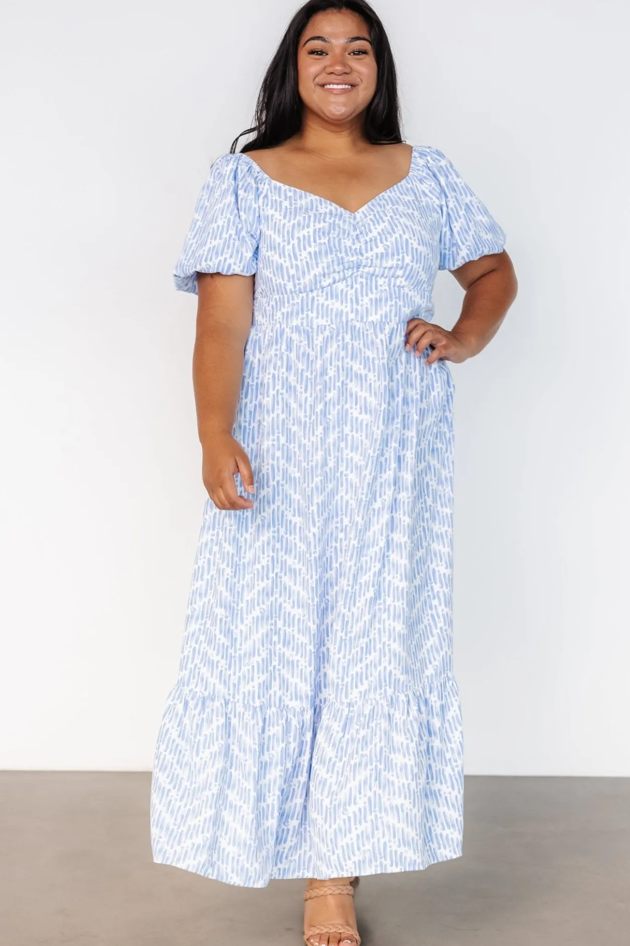 Discount Baltic Born Durban Maxi Dress | Dusty Blue Print DustyBluePrint