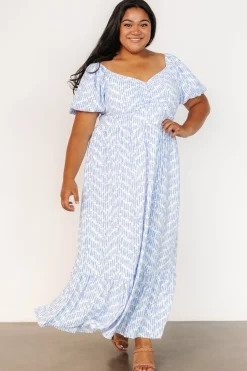 Discount Baltic Born Durban Maxi Dress | Dusty Blue Print DustyBluePrint