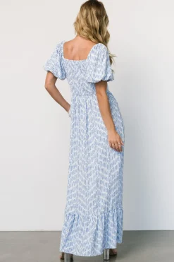 Discount Baltic Born Durban Maxi Dress | Dusty Blue Print DustyBluePrint