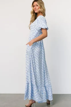 Discount Baltic Born Durban Maxi Dress | Dusty Blue Print DustyBluePrint