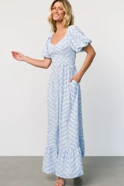 Discount Baltic Born Durban Maxi Dress | Dusty Blue Print DustyBluePrint