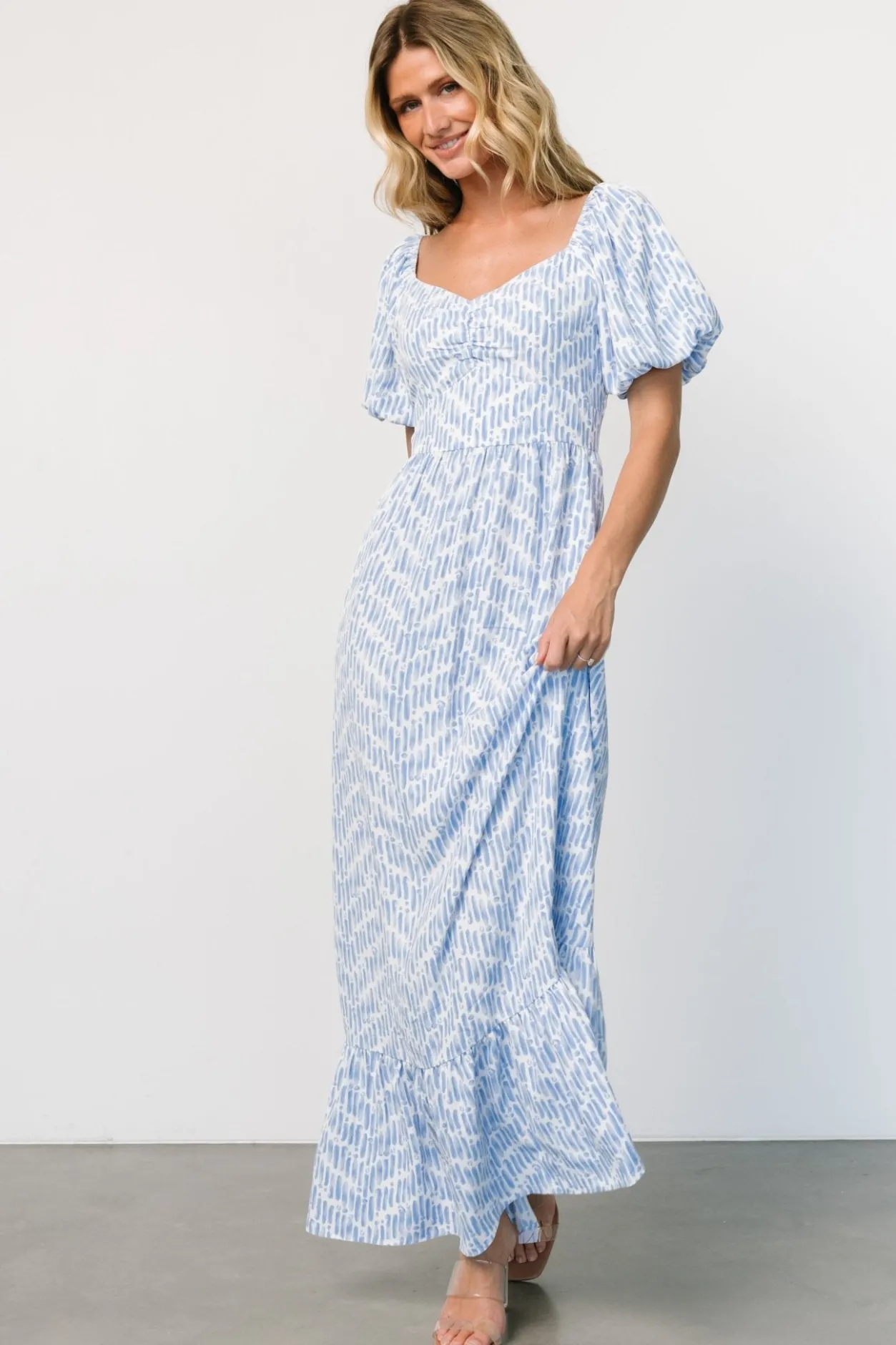Discount Baltic Born Durban Maxi Dress | Dusty Blue Print DustyBluePrint