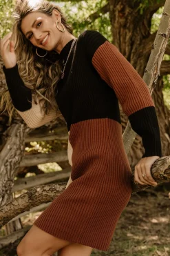 Hot Baltic Born Easton Sweater Dress | Black Multi BlackMulti