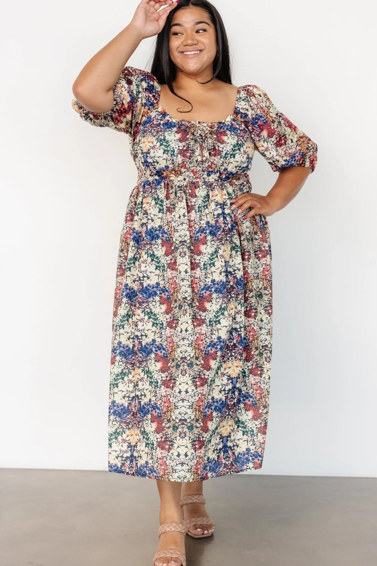 Outlet Baltic Born Eden Midi Dress | Black Multi Print BlackMultiPrint