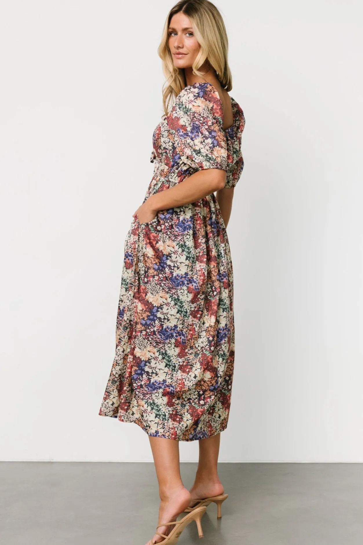 Outlet Baltic Born Eden Midi Dress | Black Multi Print BlackMultiPrint
