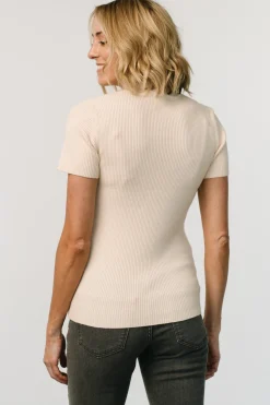 Discount Baltic Born Edie Mock Neck Top | Cream