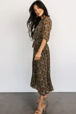 Discount Baltic Born Eileen Pleated Dress | Midnight Garden Print MidnightGardenPrint