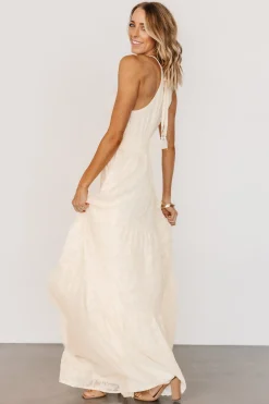 New Baltic Born Eilish Embossed Maxi Dress | Cream