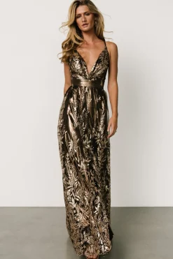 Hot Baltic Born Eirena Sparkle Gown | Bronze + Gold Bronze+Gold