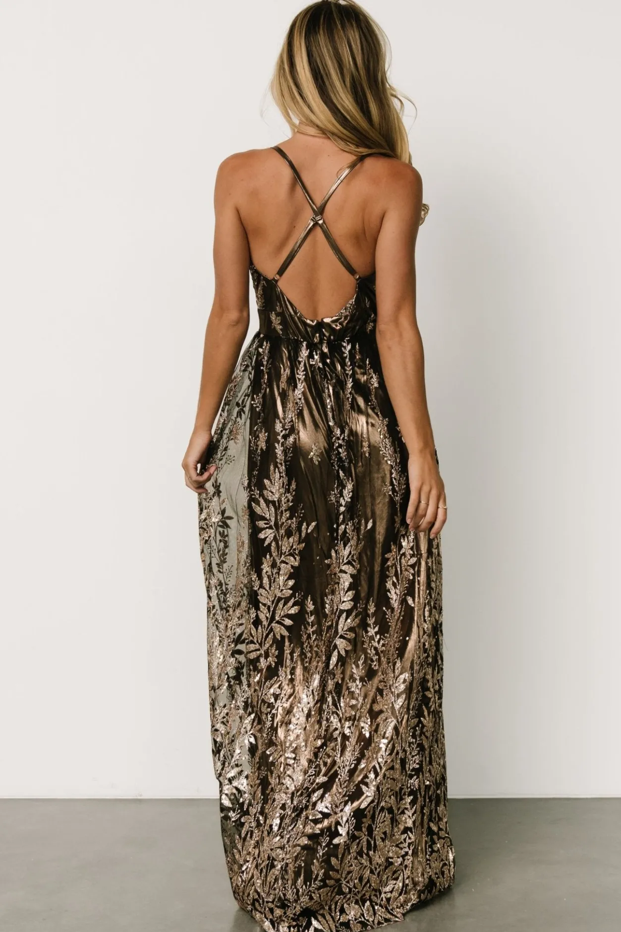 Hot Baltic Born Eirena Sparkle Gown | Bronze + Gold Bronze+Gold