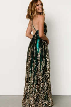 Online Baltic Born Eirena Sparkle Gown | Emerald + Rose Gold Emerald+RoseGold