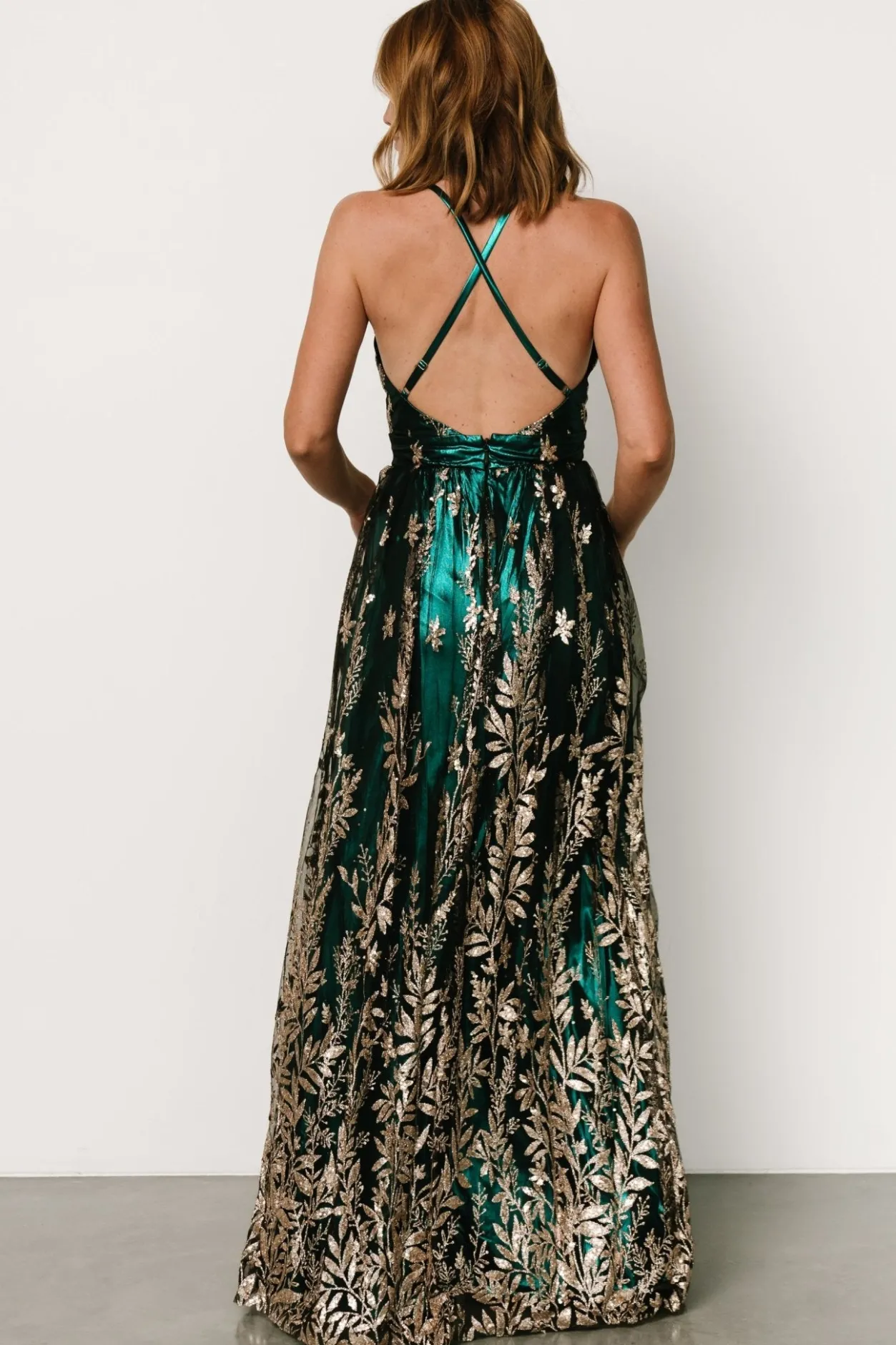Online Baltic Born Eirena Sparkle Gown | Emerald + Rose Gold Emerald+RoseGold