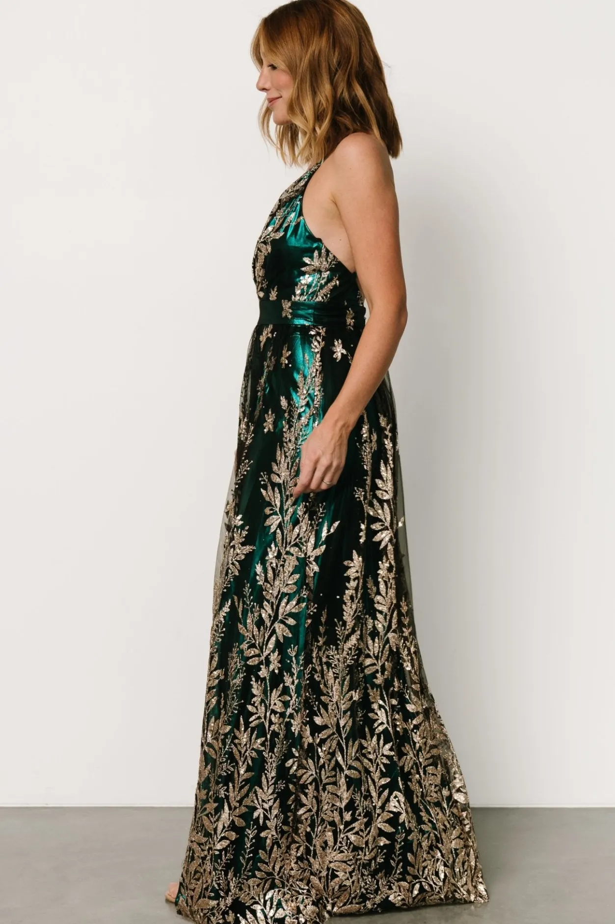 Online Baltic Born Eirena Sparkle Gown | Emerald + Rose Gold Emerald+RoseGold