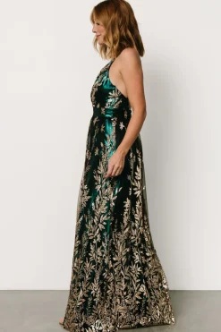 Online Baltic Born Eirena Sparkle Gown | Emerald + Rose Gold Emerald+RoseGold