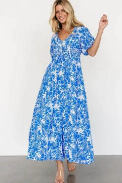 Outlet Baltic Born Elaine Maxi Dress | Blue + White Blue+White
