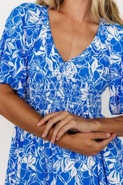 Outlet Baltic Born Elaine Maxi Dress | Blue + White Blue+White
