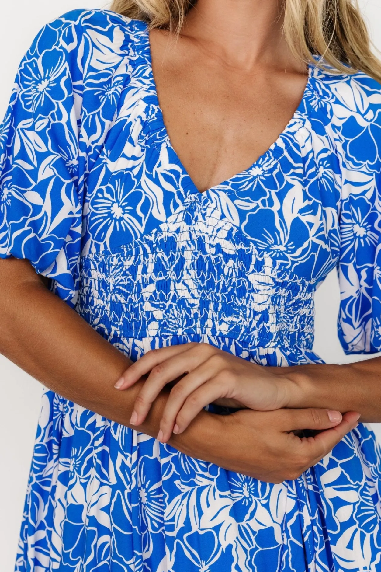 Outlet Baltic Born Elaine Maxi Dress | Blue + White Blue+White